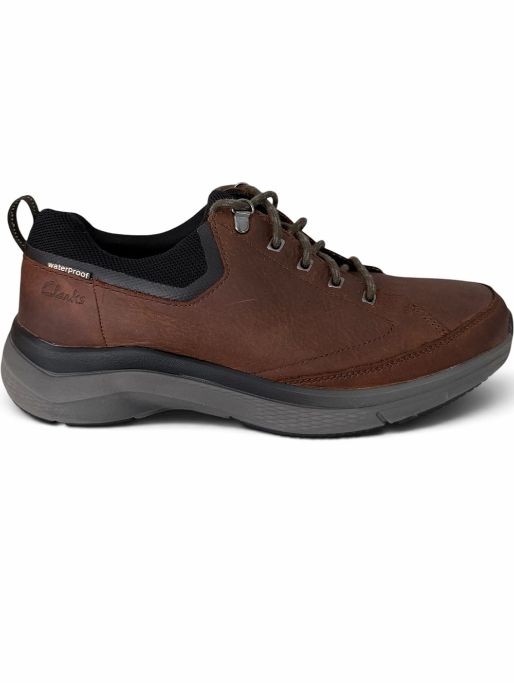 CLARKS Brown Wave 2.0 Vibe Waterproof Leather Walking Shoes size 10.5